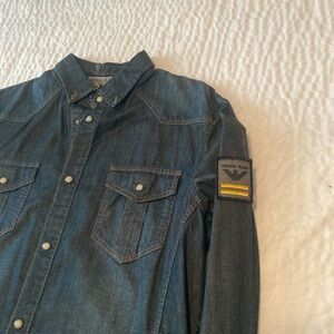 Armani Jeans Dark Blue Denim Shirt